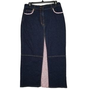 NEW Kate Landry Womens Denim mix Fabric Skirt